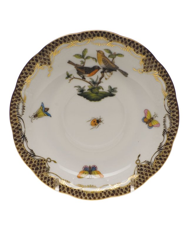 Rothschild Bird Brown Motif 09 Tea Saucer