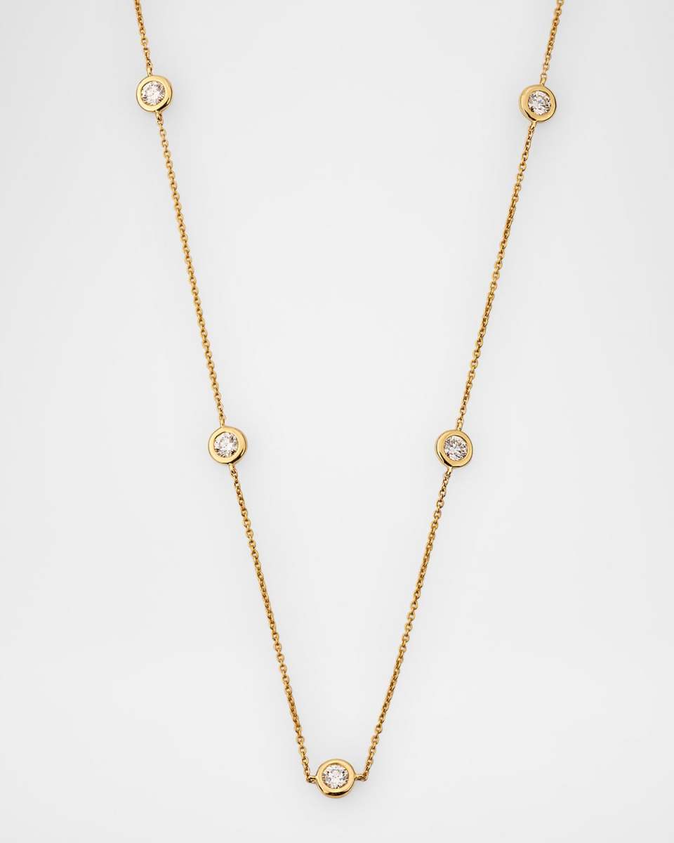 Sparkle 18K White Gold 5-Station Diamond Necklace