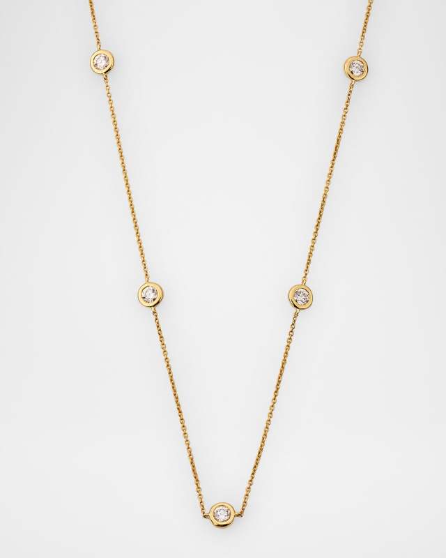 Sparkle 18K White Gold 5-Station Diamond Necklace