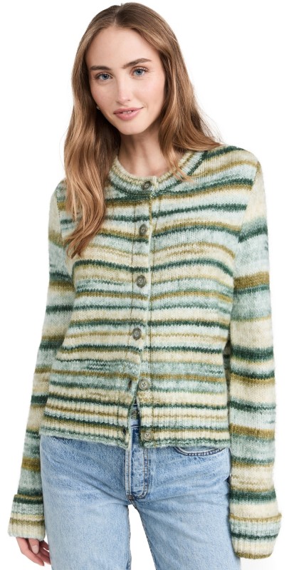 Splendid Daniella Sweater Cardigan Teal Multi
