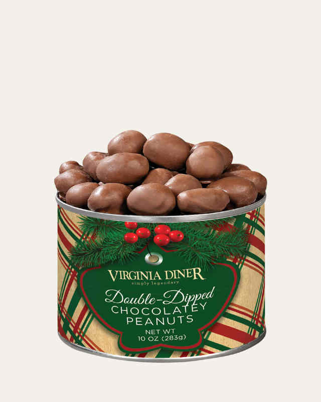 10 oz. Holiday Plaid Double Dipped Chocolate Peanuts