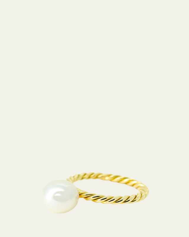 Akoya Pearl Hand Twisted Ring, Size