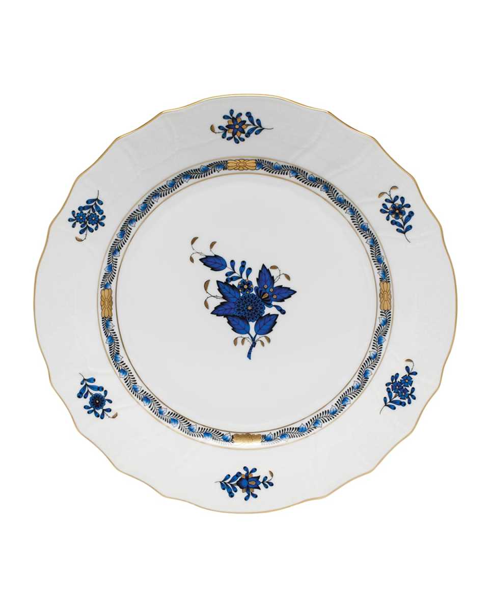 Chinese Bouquet Black Sapphire Dinner Plate