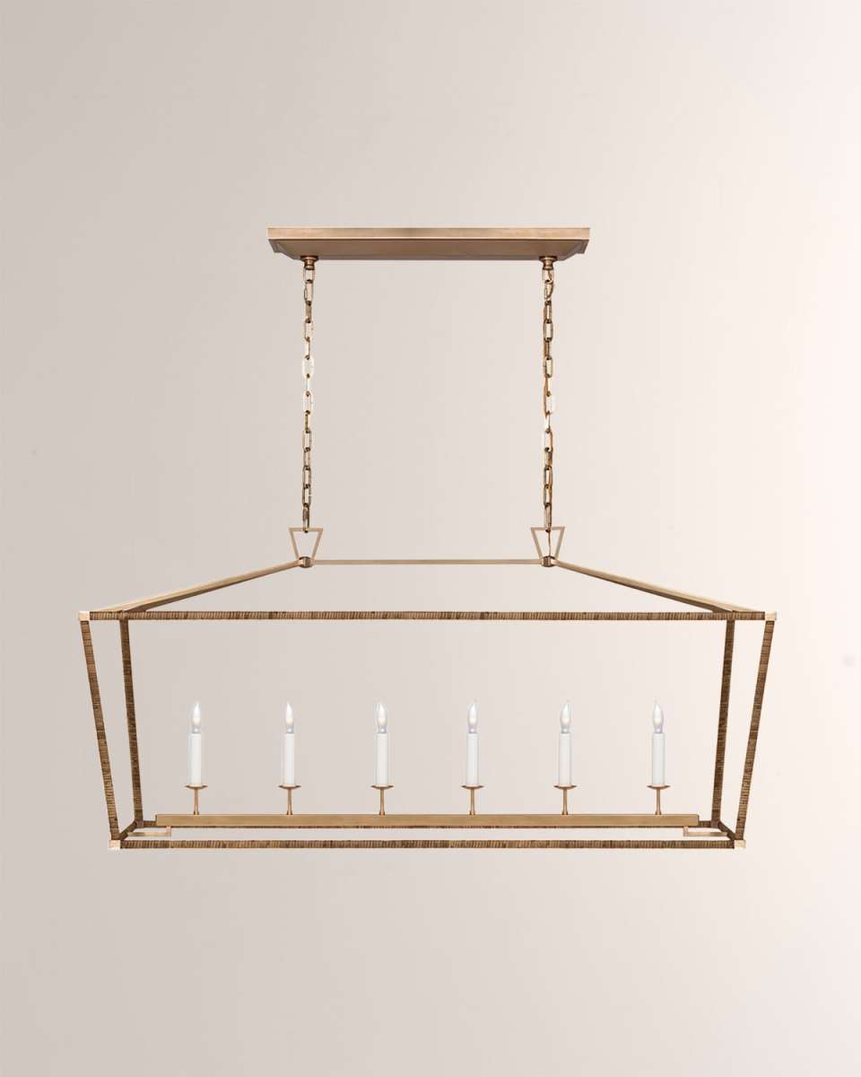 Darlana Rattan-Wrapped Linear Lantern by Chapman & Myers