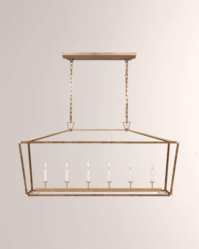 Darlana Rattan-Wrapped Linear Lantern by Chapman & Myers