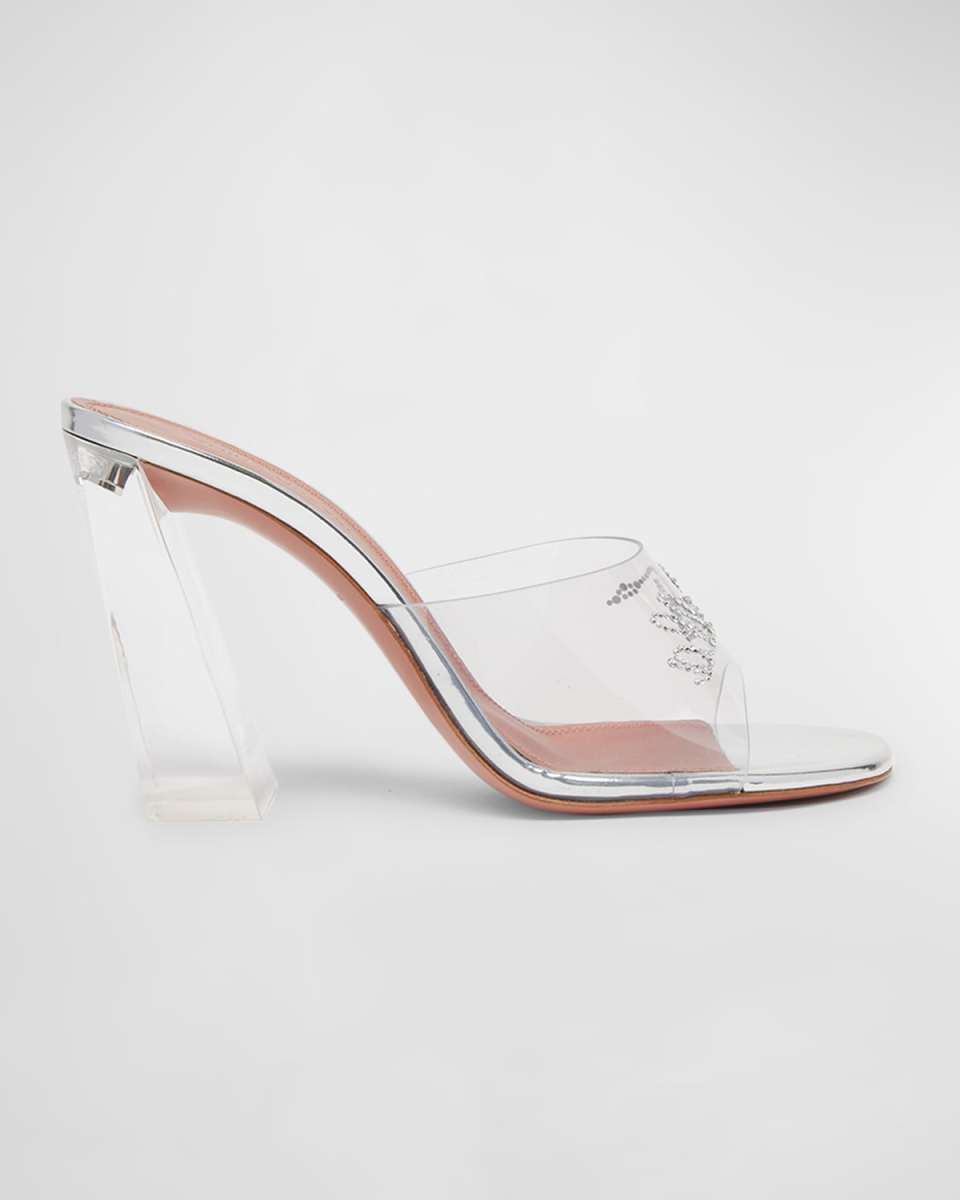 Bella Glass Slipper Mule Sandals