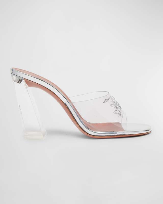 Bella Glass Slipper Mule Sandals
