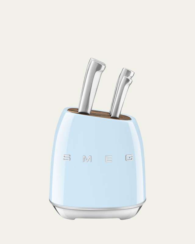 7-Piece Knife Block Set, Pastel Blue