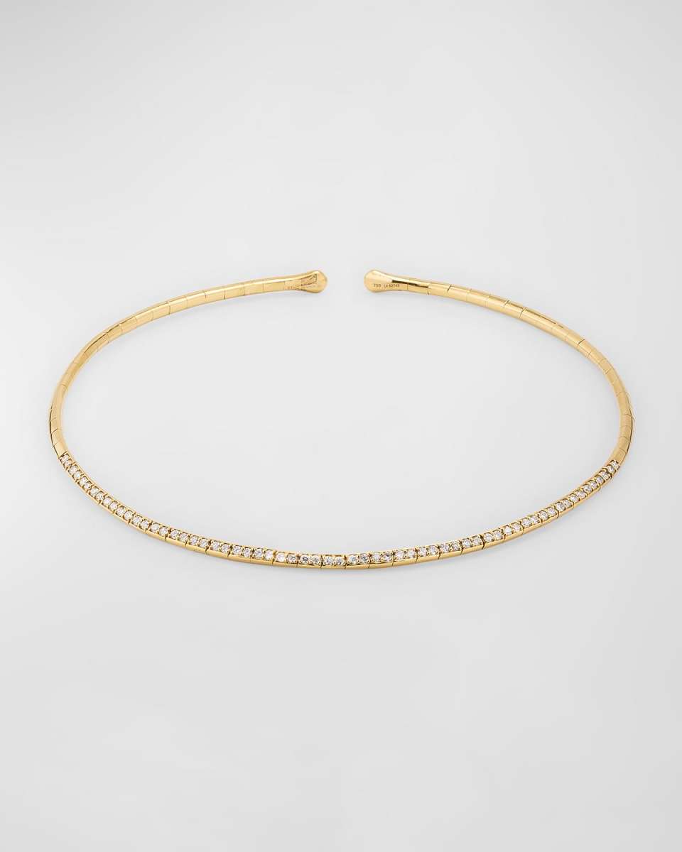 18K Yellow Gold Diamond Necklace