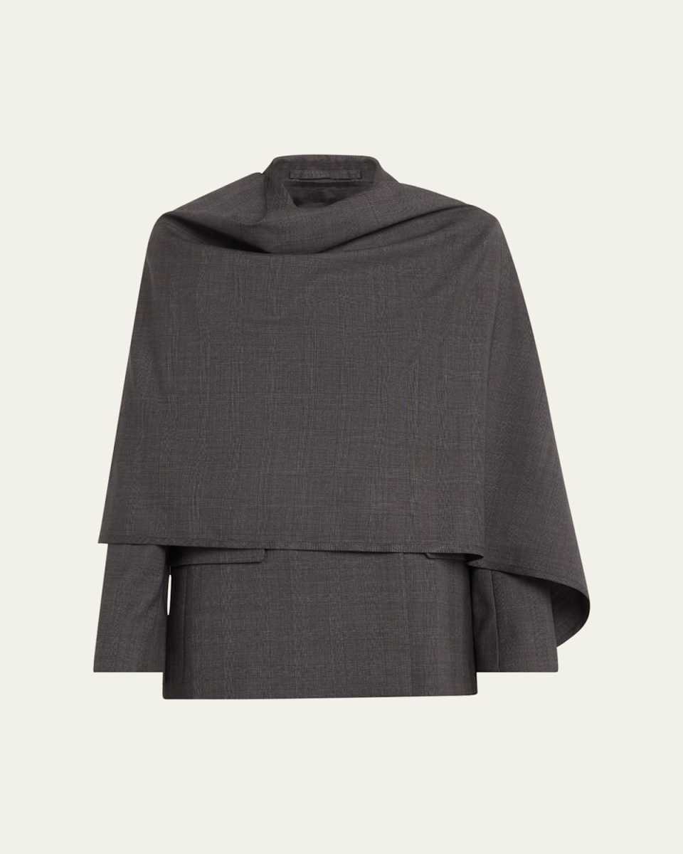 Cloak Double-Breasted Wool Blazer