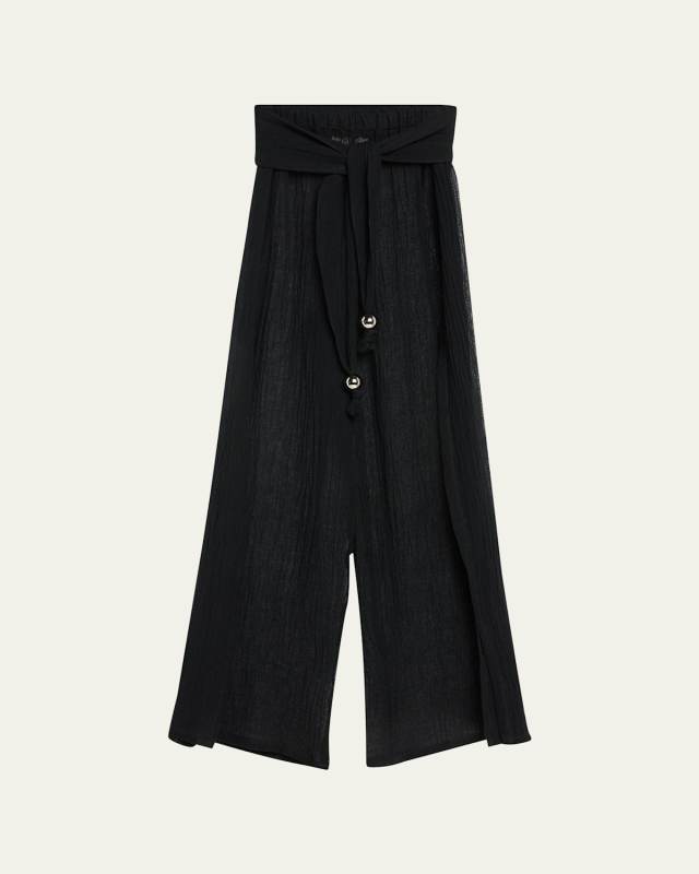 Wide-Leg Beach Pants