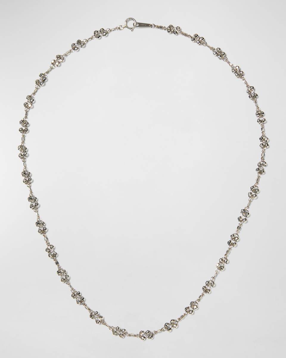 Platinum Florette Bead Necklace
