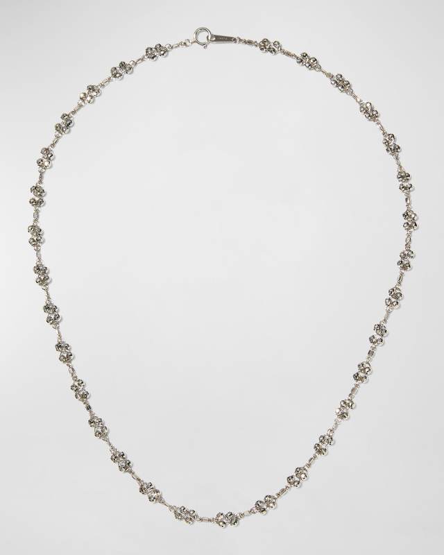 Platinum Florette Bead Necklace
