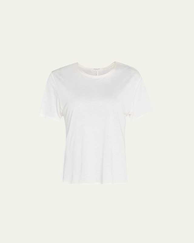 Michal Striped Linen Crewneck Tee