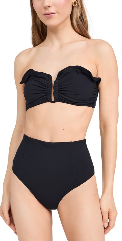 Ulla Johnson Alani Bikini Top Noir