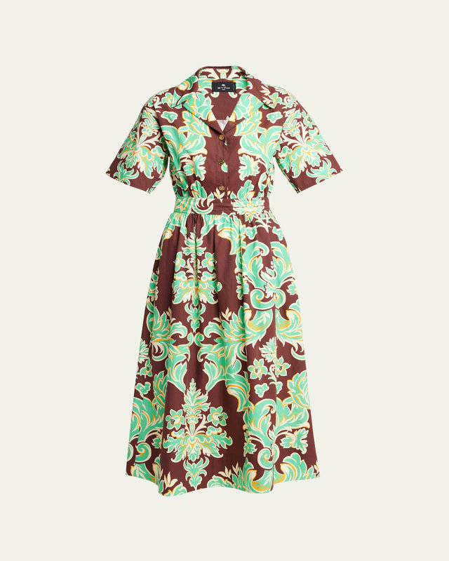 Paisley Print Midi Dress