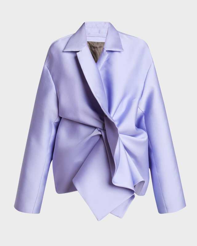 Vanas Ruffle Satin Jacket