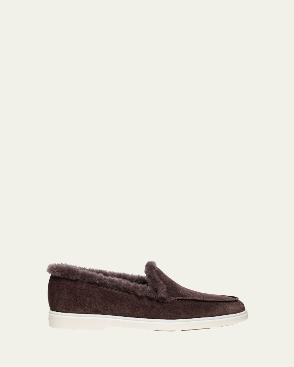 Yalta Suede Shearling Sporty Loafers