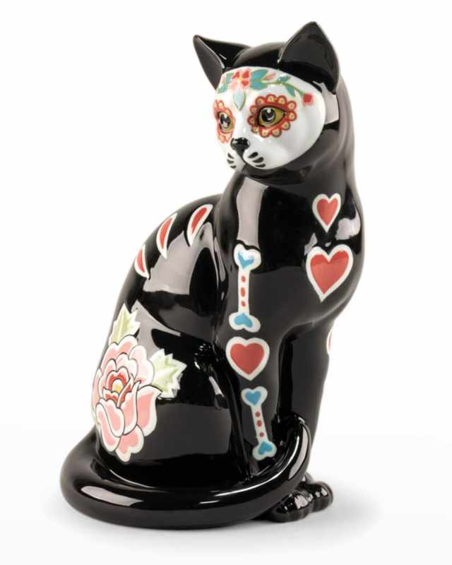 Catrina Cat Porcelain Figurine