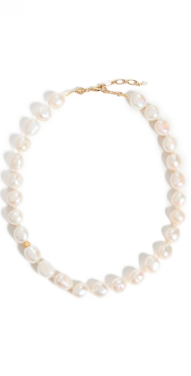 Anni Lu Stellar Pearly Necklace Gold