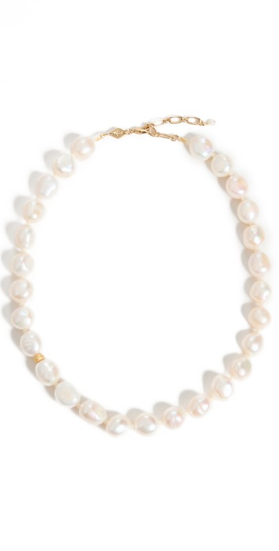 Anni Lu Stellar Pearly Necklace Gold