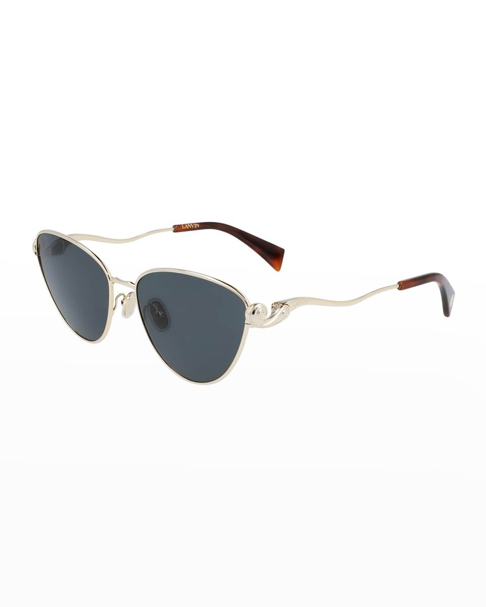 Armand Albert Rateau Metal Cat-Eye Sunglasses