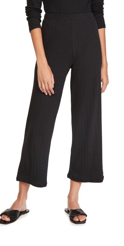 Leset Pointelle Pants Black