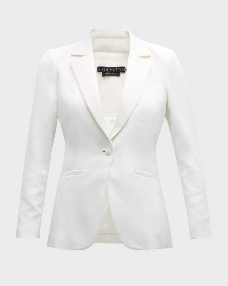 Blake Fitted Satin Blazer