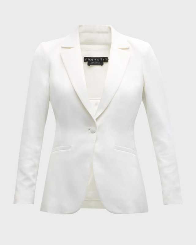 Blake Fitted Satin Blazer