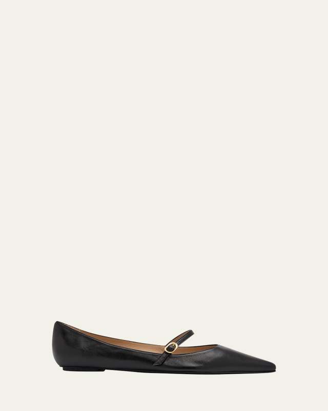 Emilia Leather Mary Jane Ballerina Flats