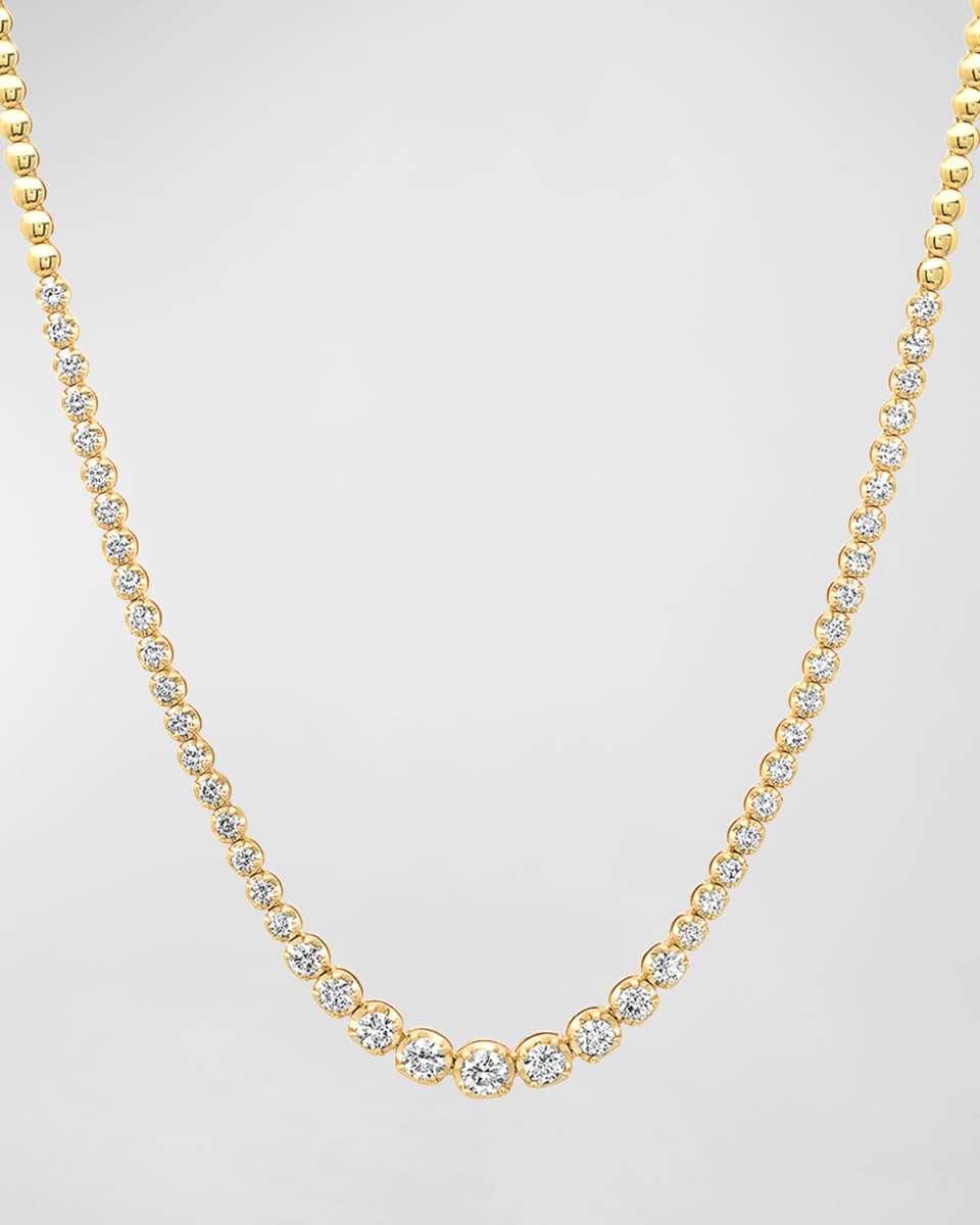 18k Graduated Diamond Tennis Necklace