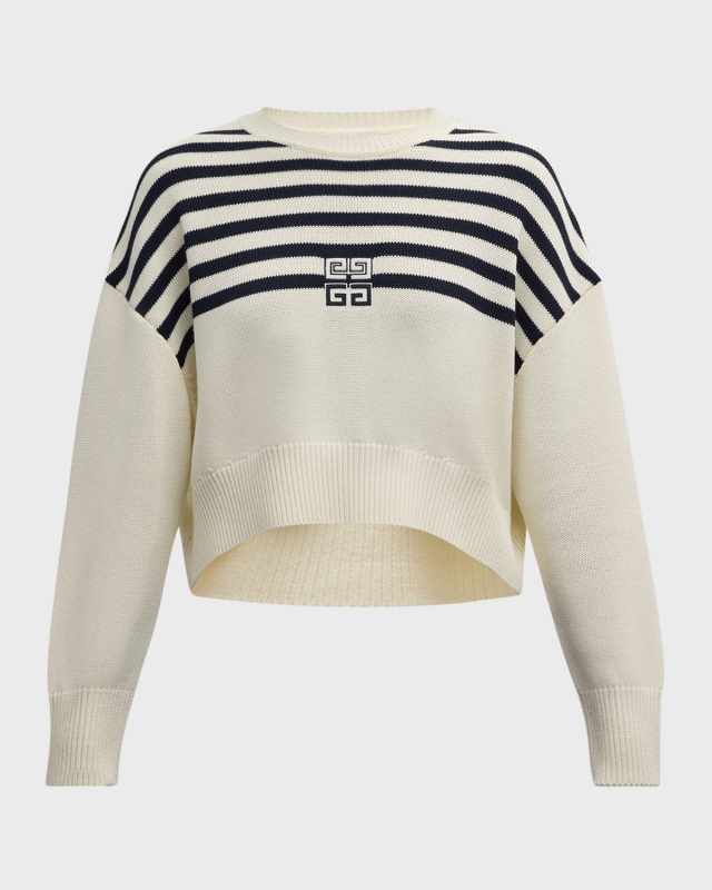 4G Striped Crewneck Sweater