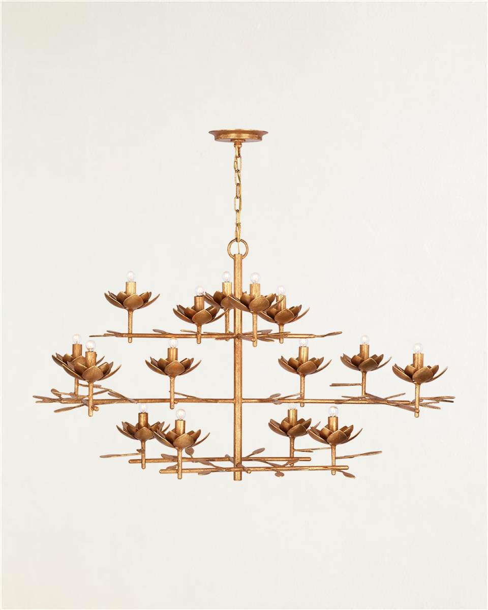 Clementine 48" Low Wide Tiered Chandelier by Julie Neill