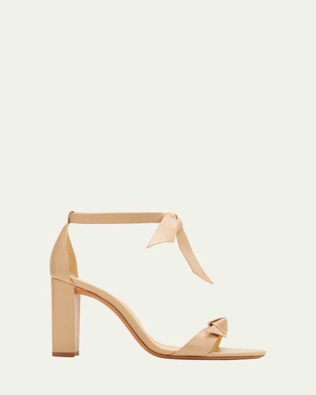 Clarita Leather Ankle-Tie Sandals