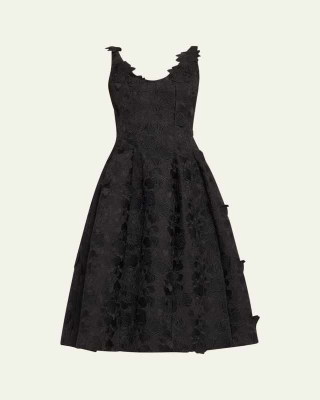 Bonded Orchids Guipure Midi Dress