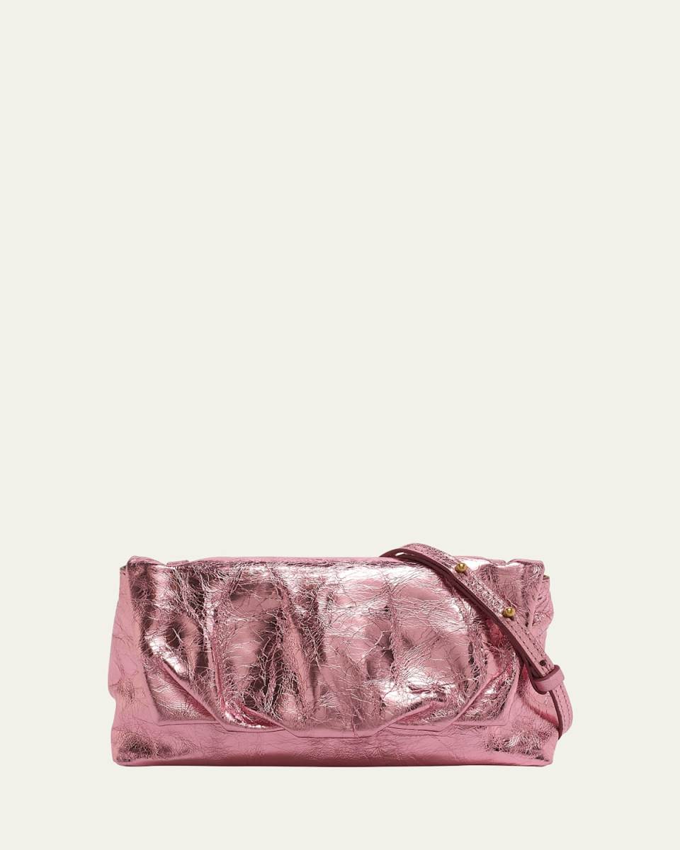 Small Pillow Metallic Leather Shoulder Bag