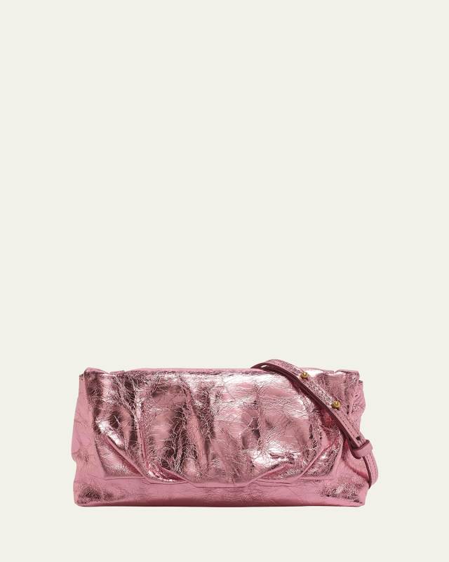 Small Pillow Metallic Leather Shoulder Bag