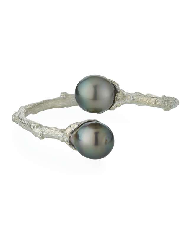 Twig Bypass Tahitian Pearl Cuff