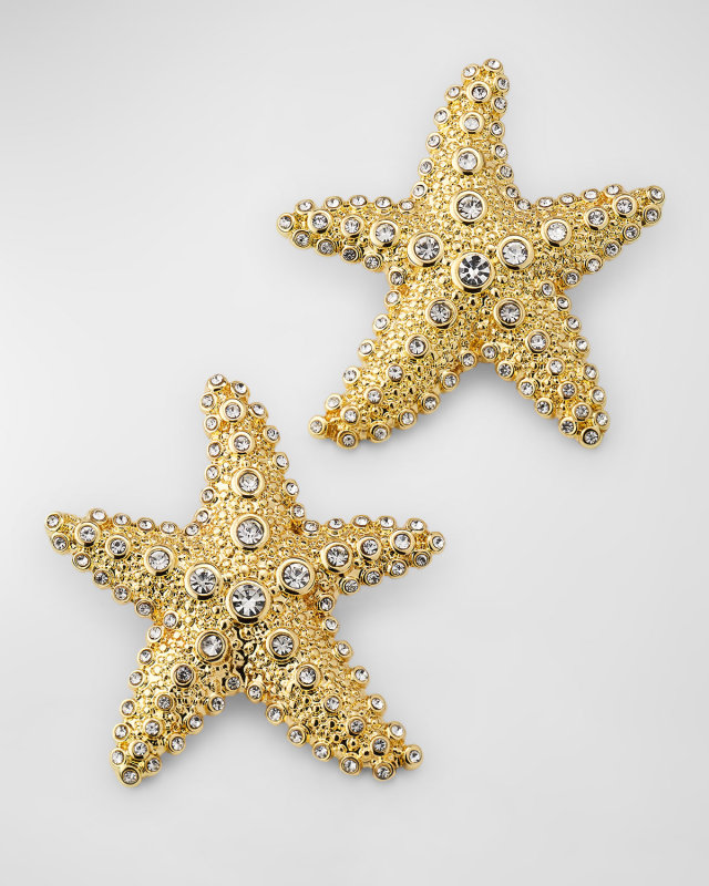 Sea Star Gold-Plated Earrings