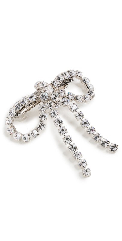 LELET NY Kamala Crystal Bow Barrette Rhodium
