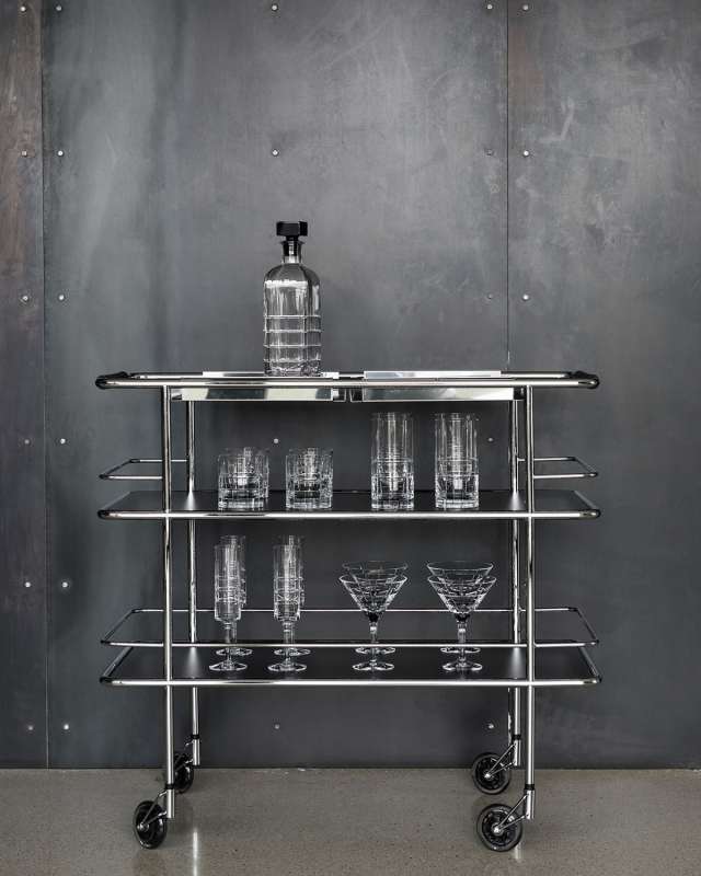 53-Piece Crystal Bar Cart