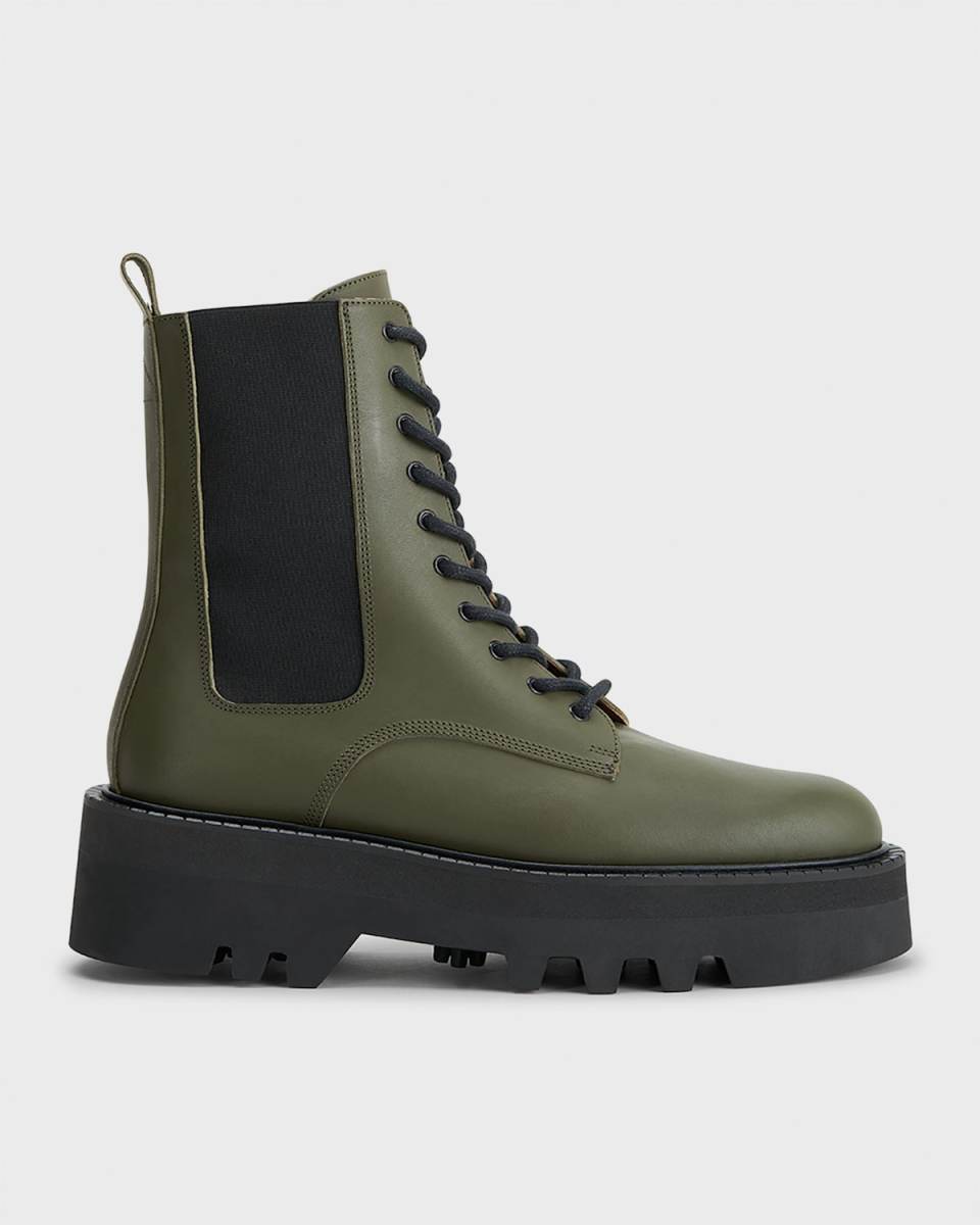 Pesaro Calfskin Gored Combat Booties