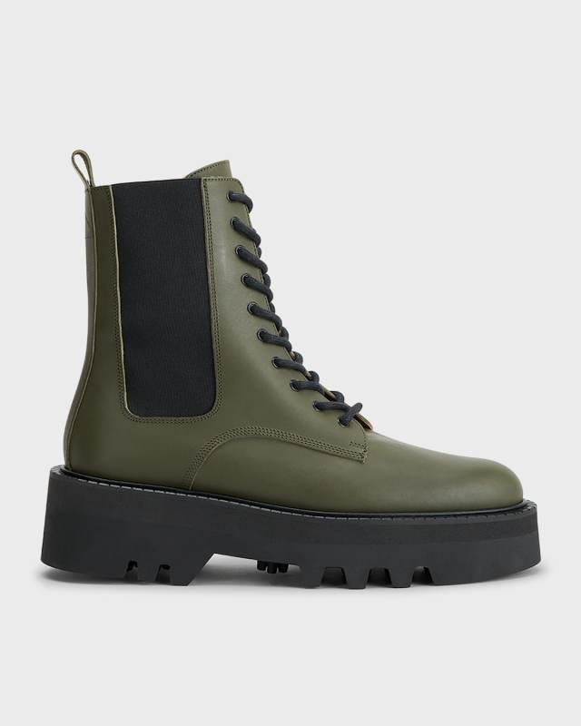 Pesaro Calfskin Gored Combat Booties