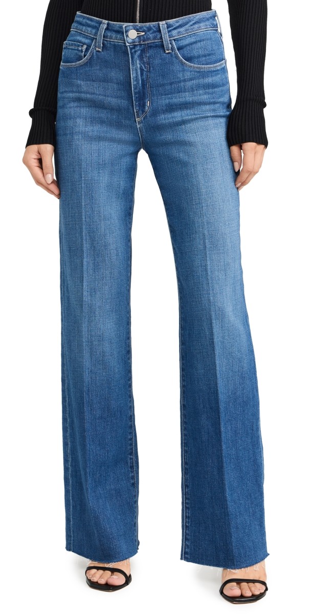 L'AGENCE Scottie High Rise Wide Leg Jeans Apollo