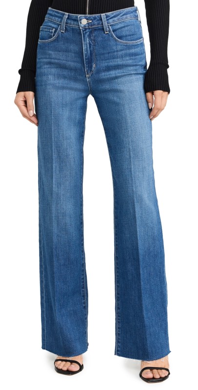 L'AGENCE Scottie High Rise Wide Leg Jeans Apollo
