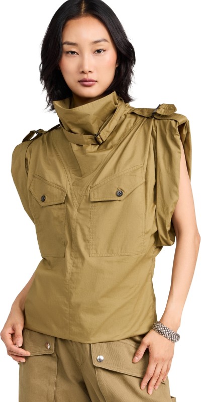 Isabel Marant Étoile Remea Blouse Khaki
