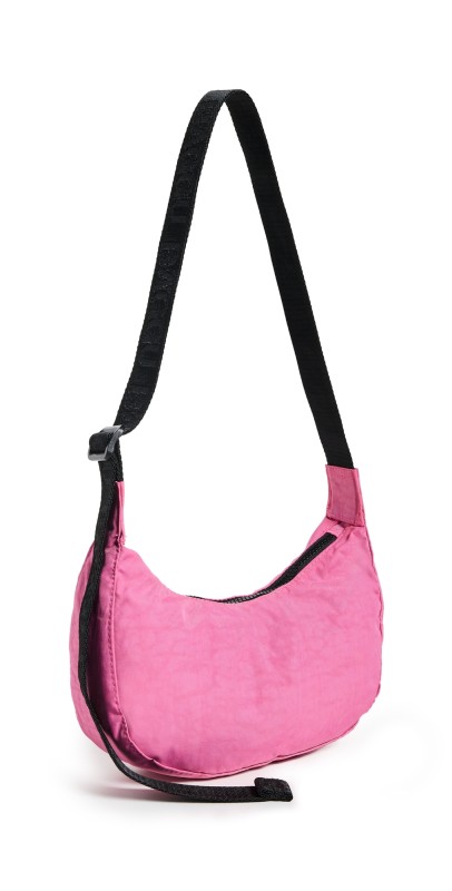 BAGGU Small Nylon Crescent Bag Azalea Pink