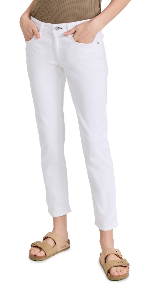rag & bone Dre Low Rise Boyfriend Jeans Optic White