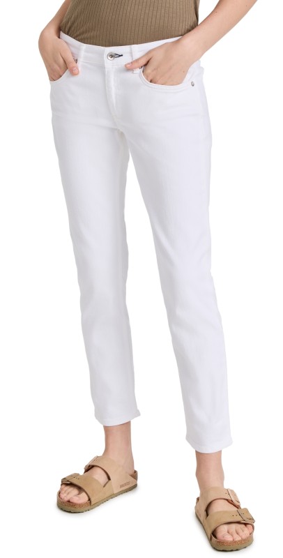 rag & bone Dre Low Rise Boyfriend Jeans Optic White