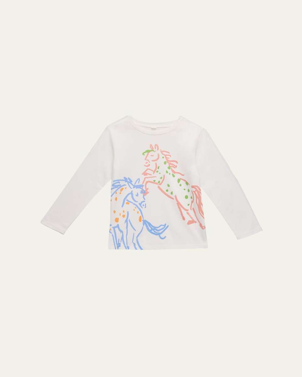 Girl's Horse Graphic T-Shirt, Size 3-10